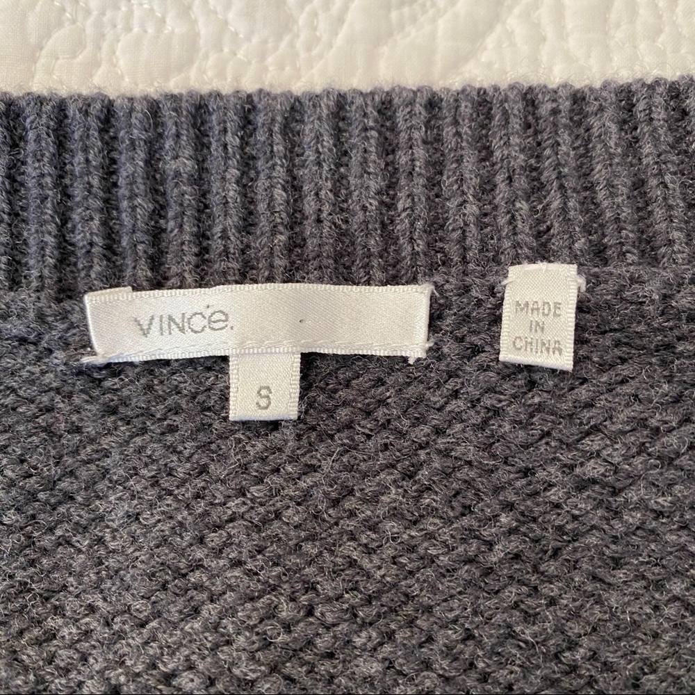 Vince Wool Blend Bishop Sleeve Long Cardigan - S - Picture 4 of 11